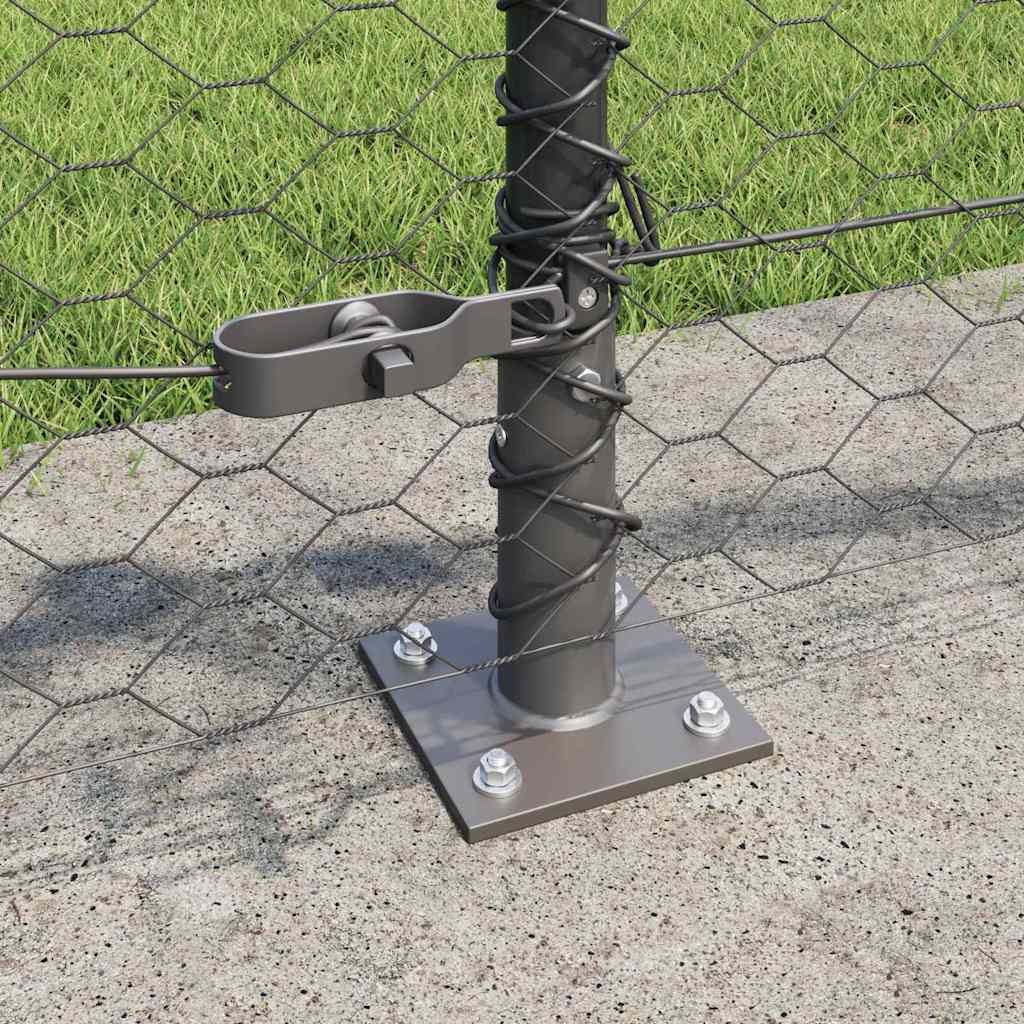 Geschweißter Drahtzaun mit Betonfundament 25 x 0,4 m (B x H)