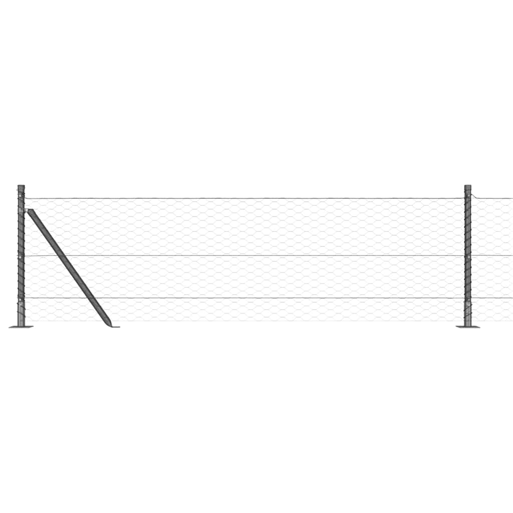 Geschweißter Drahtzaun mit Betonfundament 25 x 0,4 m (B x H)