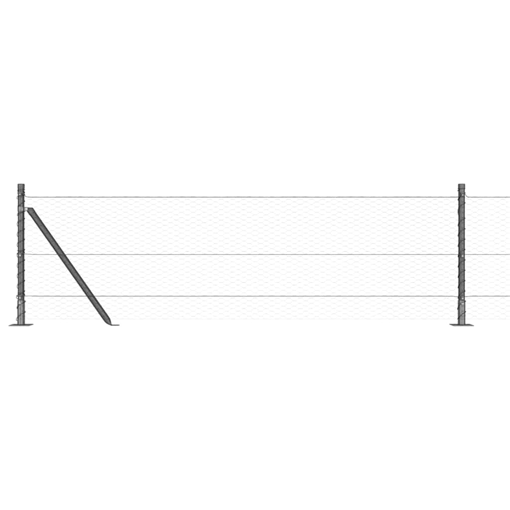 Geschweißter Drahtzaun mit Betonfundament 25 x 0,5 m (B x H)