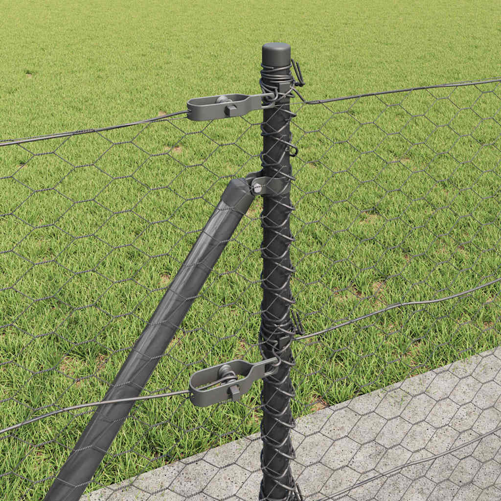 Geschweißter Drahtzaun mit Betonfundament 25 x 0,5 m (B x H)