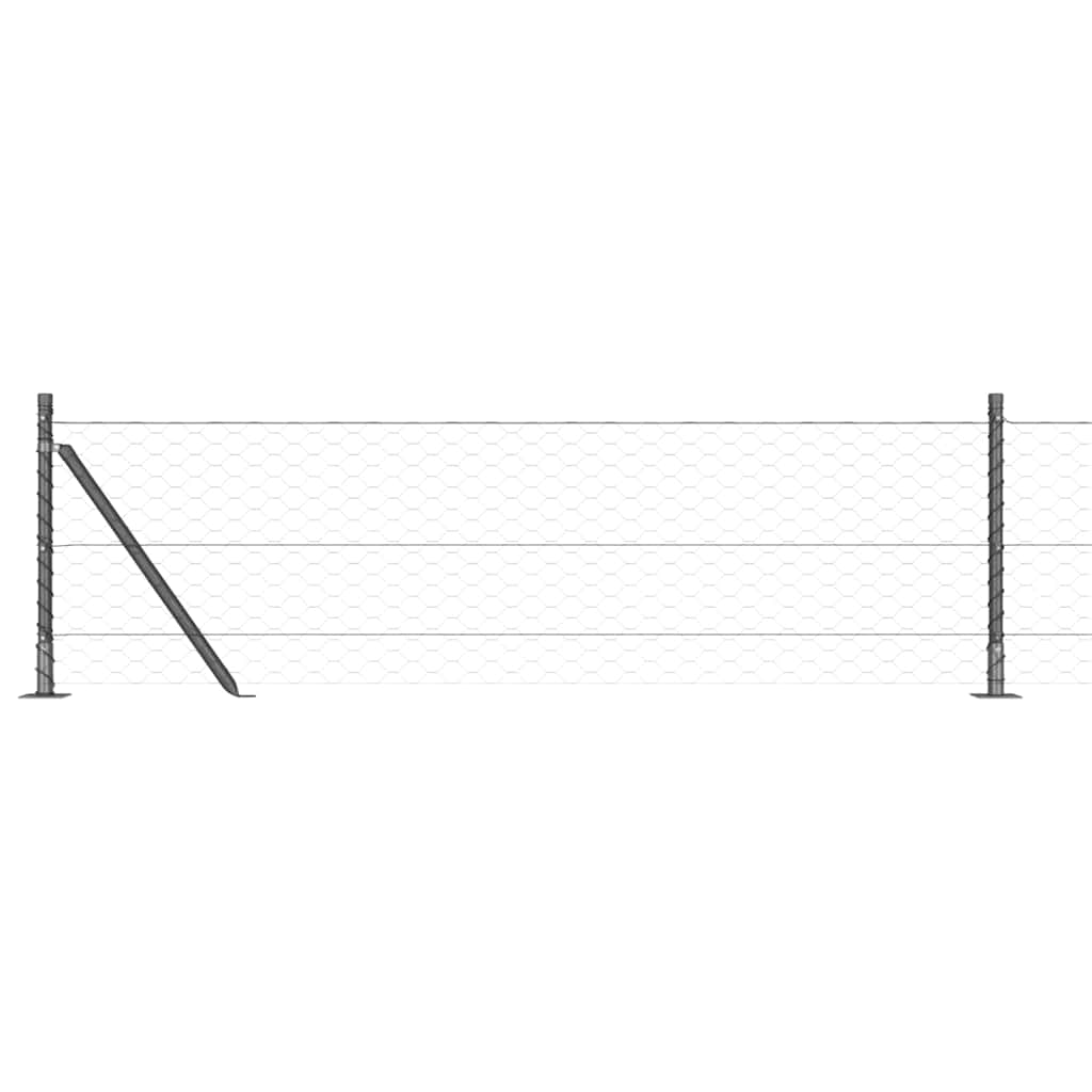 Geschweißter Drahtzaun mit Betonfundament 25 x 0,5 m (B x H)