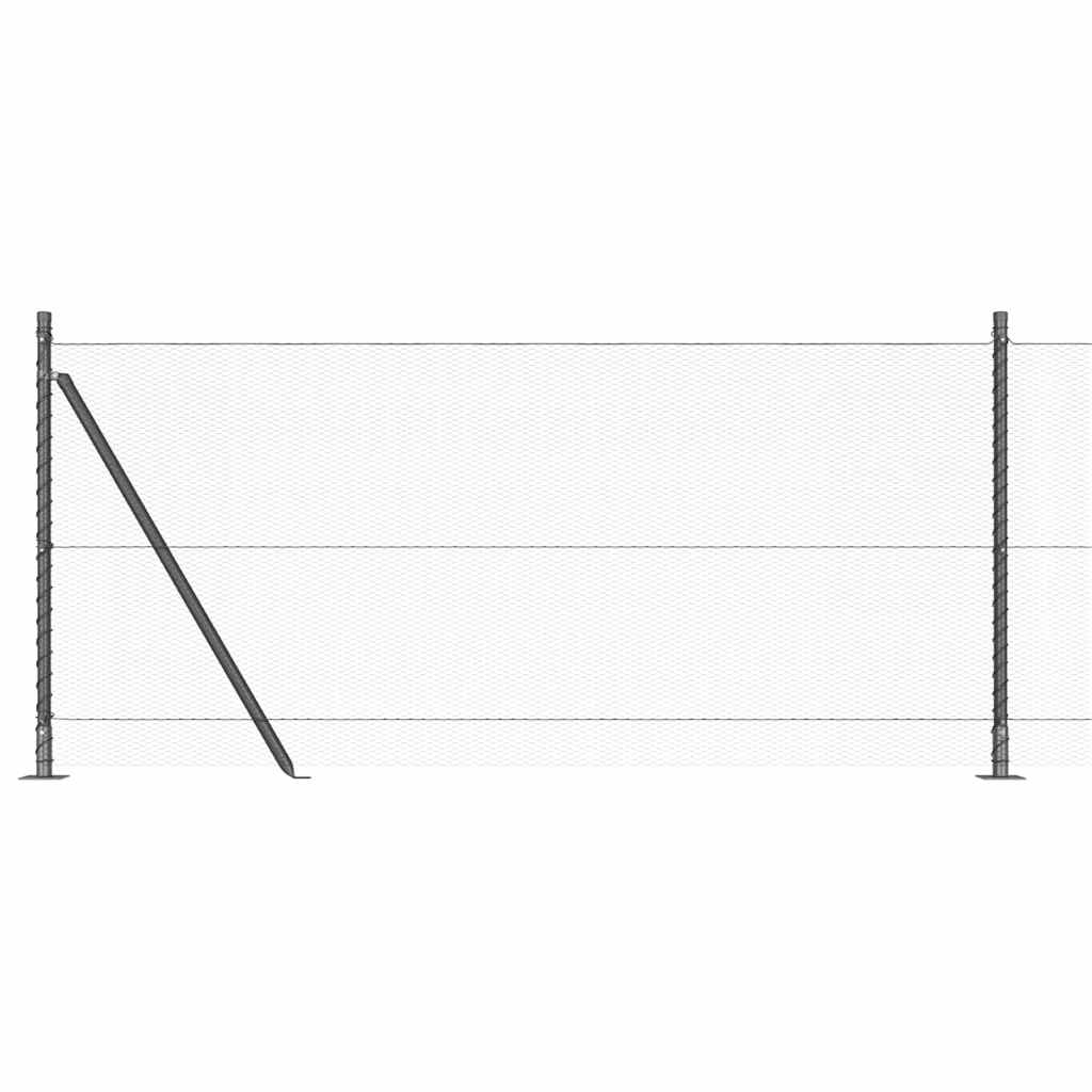 Geschweißter Drahtzaun mit Betonfundament 25 x 0,8 m (B x H)