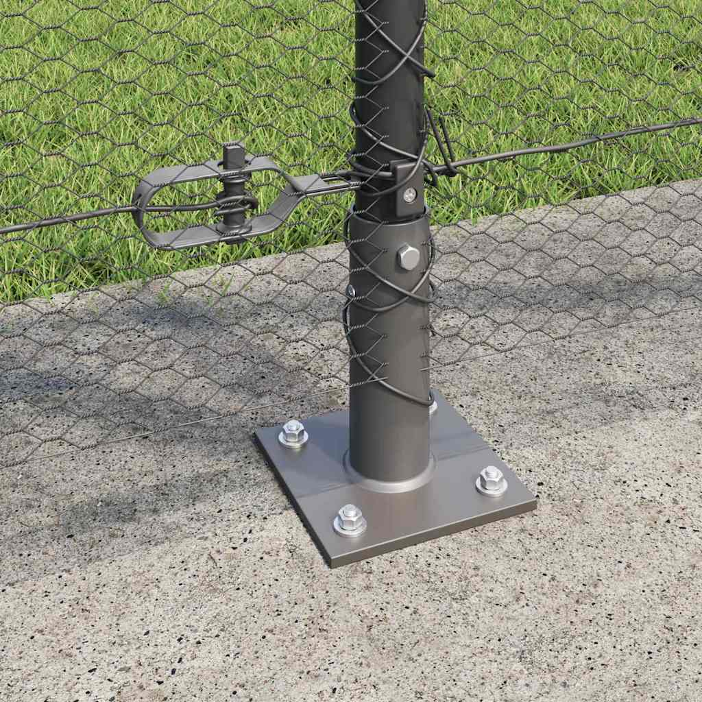 Geschweißter Drahtzaun mit Betonfundament 25 x 1,2 m (B x H)