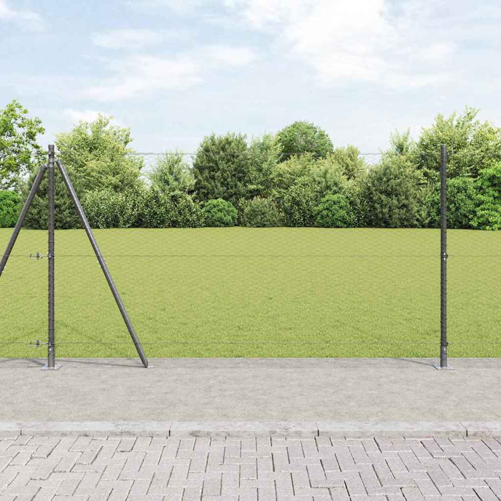 Geschweißter Drahtzaun mit Betonfundament 25 x 1,2 m (B x H)