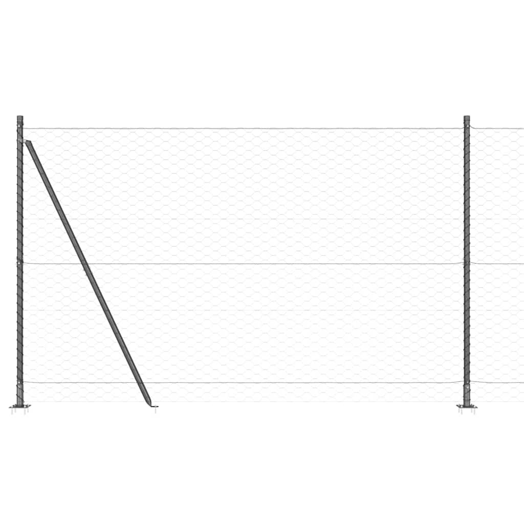Geschweißter Drahtzaun mit Betonfundament 25 x 1,4 m (B x H)