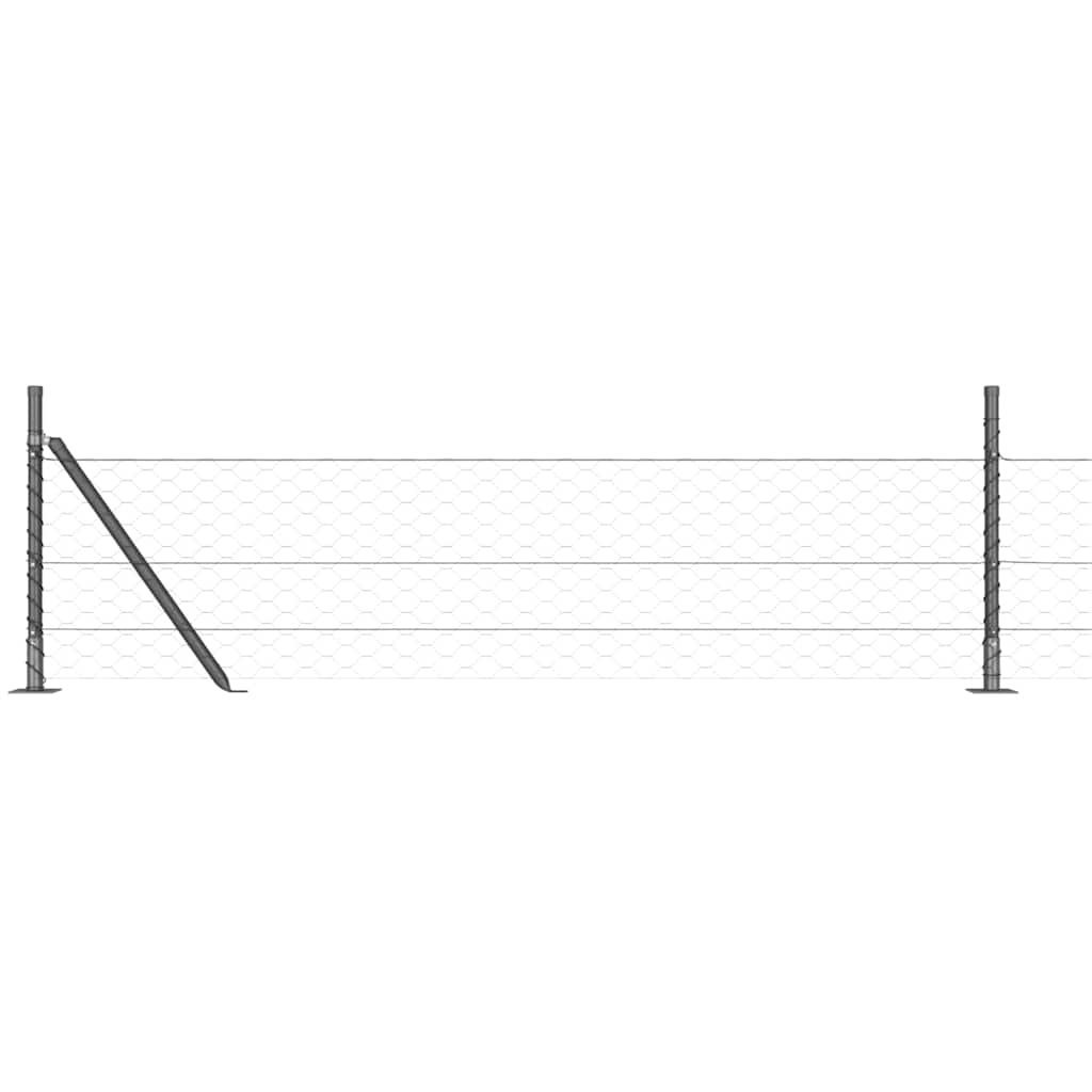 Geschweißter Drahtzaun mit Betonfundament 50 x 0,4 m (B x H)