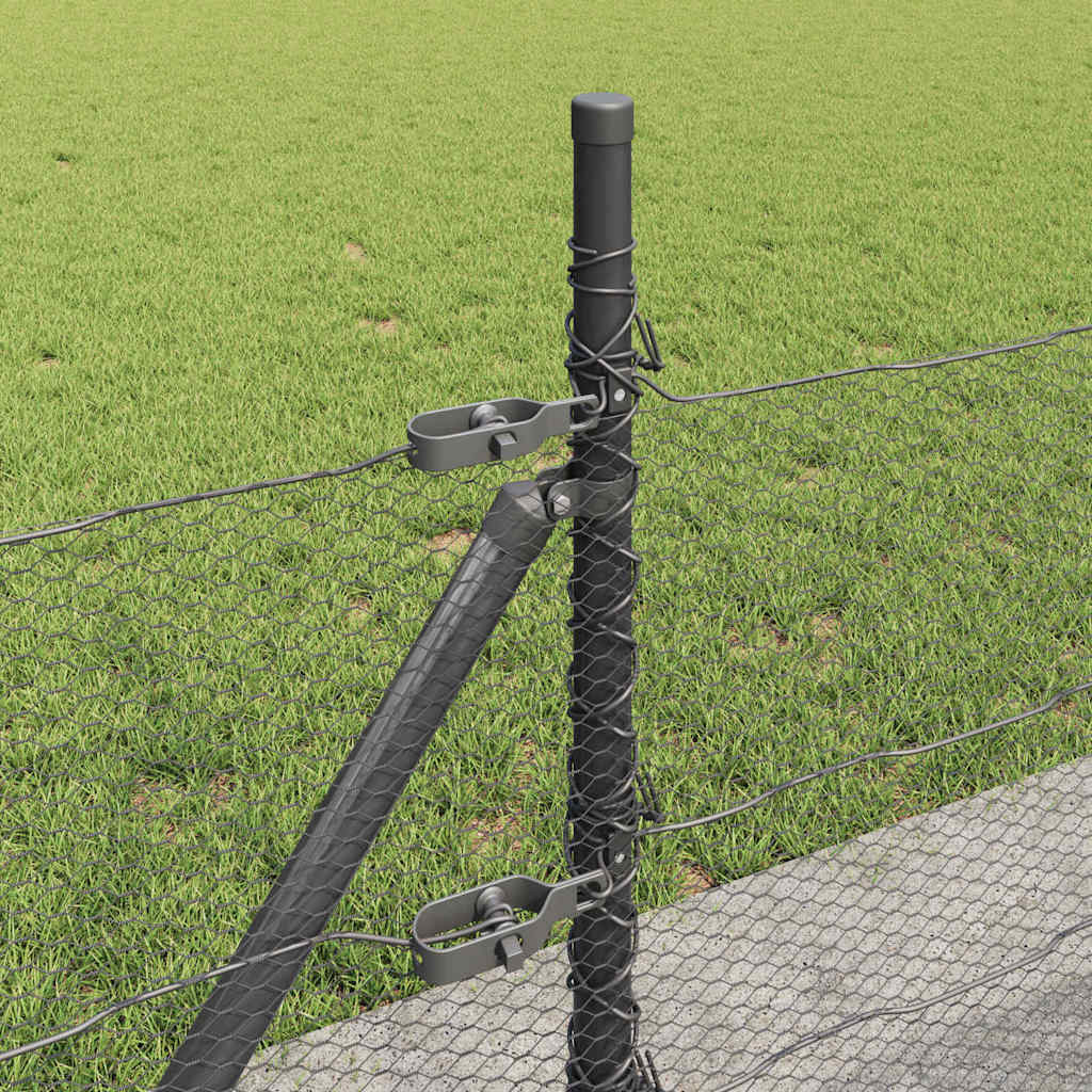 Geschweißter Drahtzaun mit Betonfundament 50 x 0,5 m (B x H)