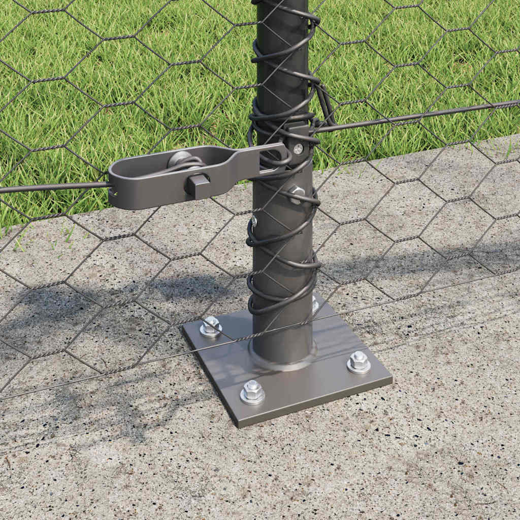 Geschweißter Drahtzaun mit Betonfundament 50 x 0,5 m (B x H)