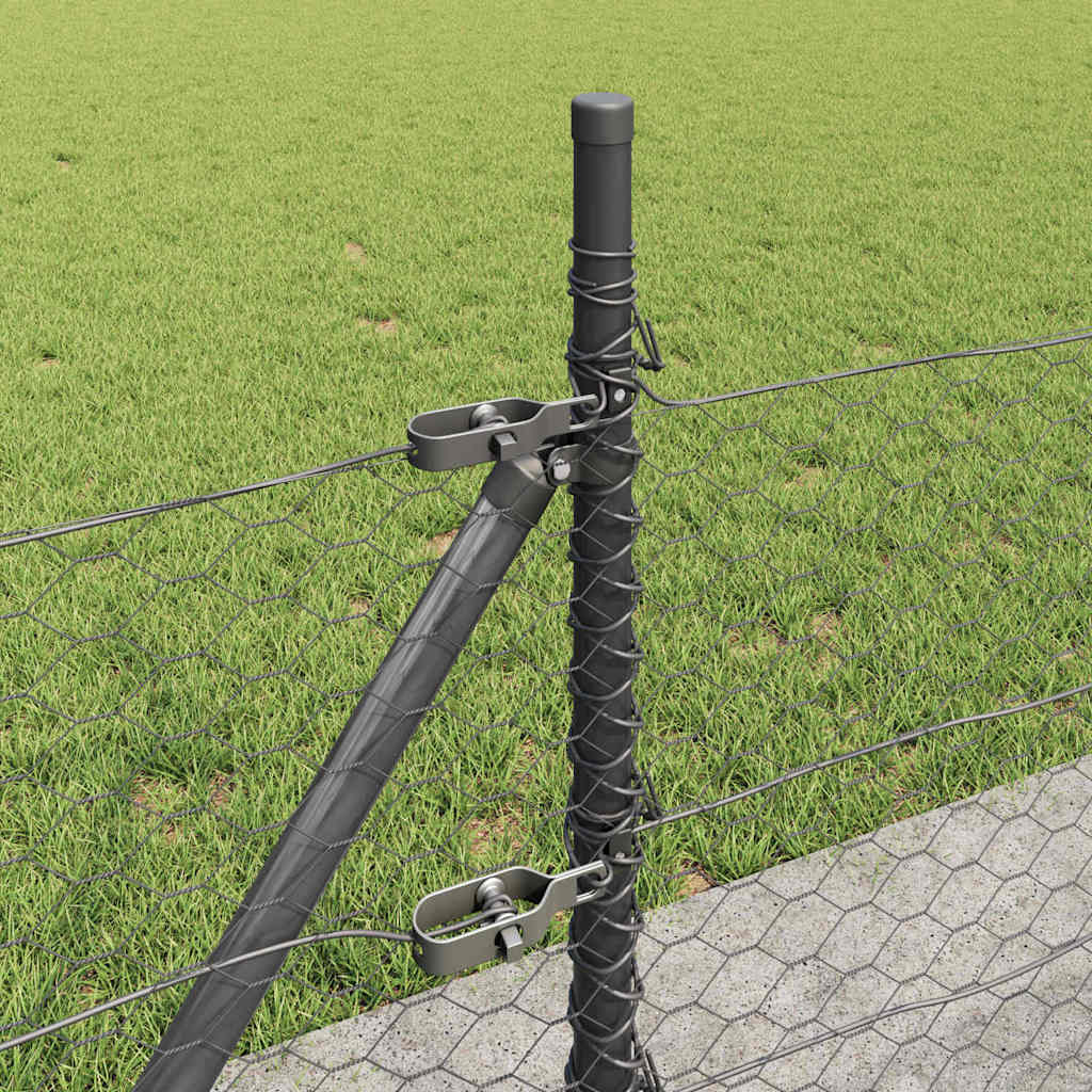 Geschweißter Drahtzaun mit Betonfundament 50 x 0,5 m (B x H)