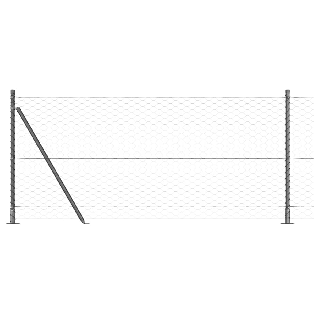 Geschweißter Drahtzaun mit Betonfundament 50 x 0,8 m (B x H)