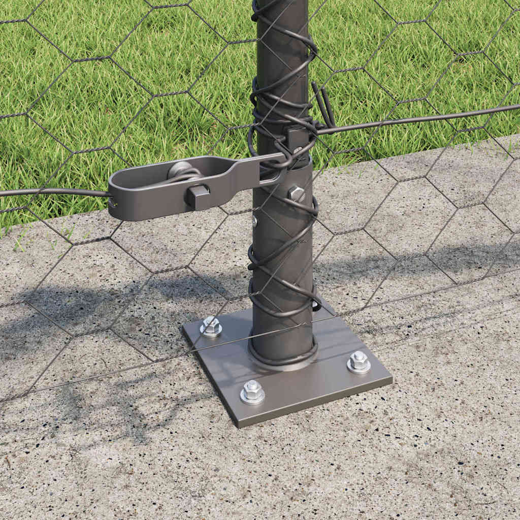 Geschweißter Drahtzaun mit Betonfundament 100 x 0,5 m (B x H)