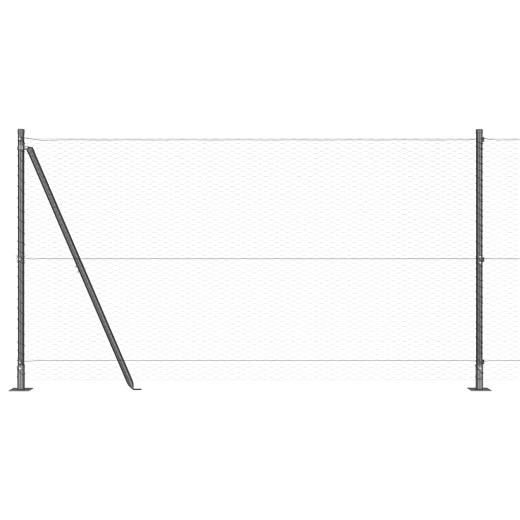 Geschweißter Drahtzaun mit Betonfundament 100 x 1,2 m (B x H)