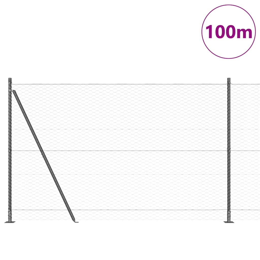 Geschweißter Drahtzaun mit Betonfundament 100 x 1,4 m (B x H)