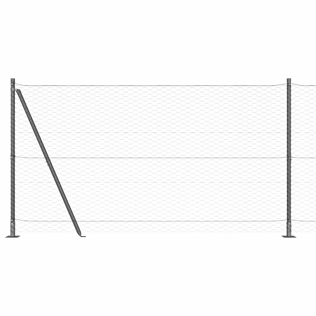 Geschweißter Drahtzaun mit Betonfundament 100 x 1,5 m (B x H)