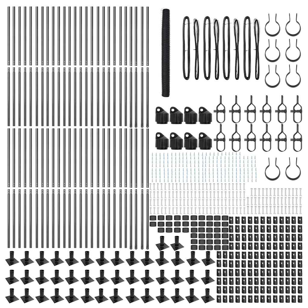 Geschweißter Drahtzaun mit Betonfundament 100 x 1,5 m (B x H)