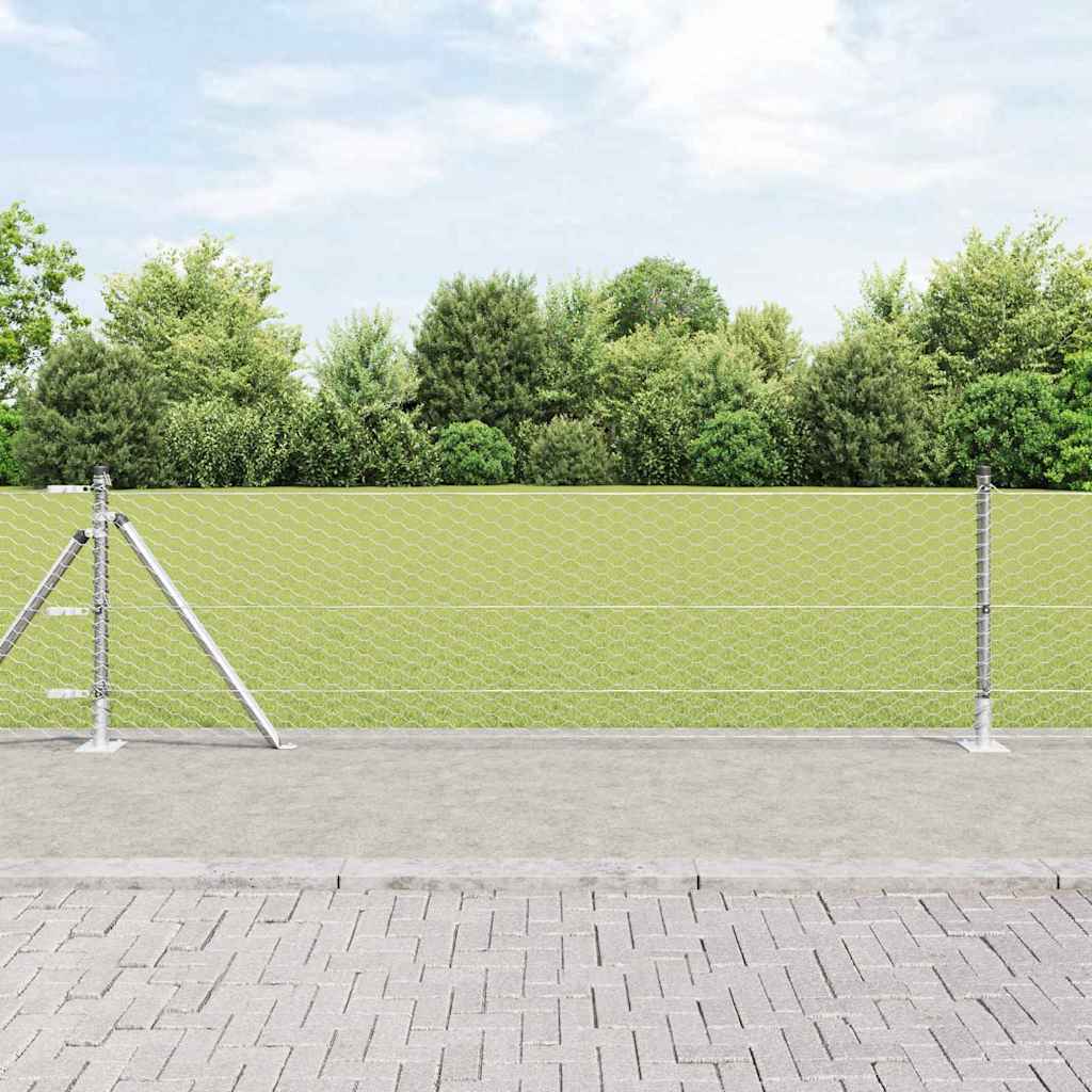 Geschweißter Drahtzaun mit Betonfundament 10 x 0,4 m (B x H)