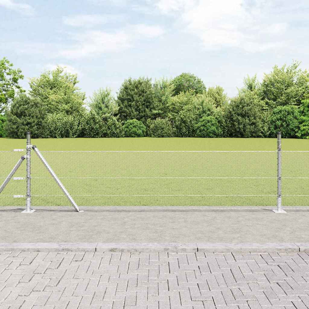 Geschweißter Drahtzaun mit Betonfundament 10 x 0,5 m (B x H)