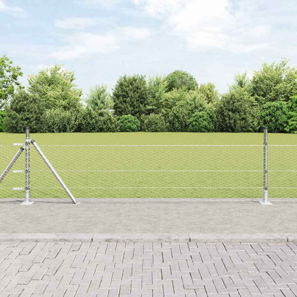 Geschweißter Drahtzaun mit Betonfundament 10 x 0,5 m (B x H)