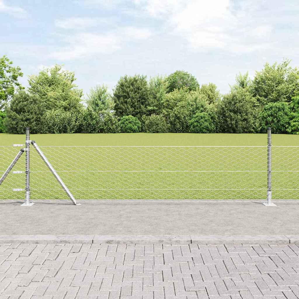 Geschweißter Drahtzaun mit Betonfundament 10 x 0,5 m (B x H)