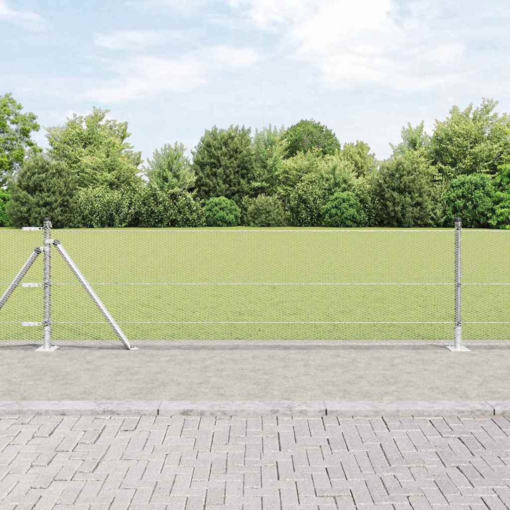Geschweißter Drahtzaun mit Betonfundament 10 x 0,6 m (B x H)