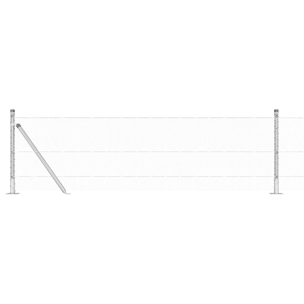 Geschweißter Drahtzaun mit Betonfundament 10 x 0,6 m (B x H)