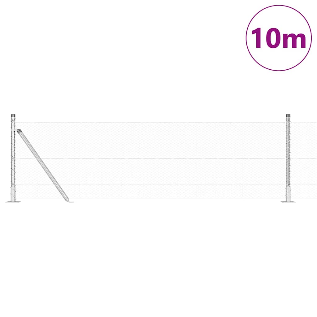 Geschweißter Drahtzaun mit Betonfundament 10 x 0,6 m (B x H)