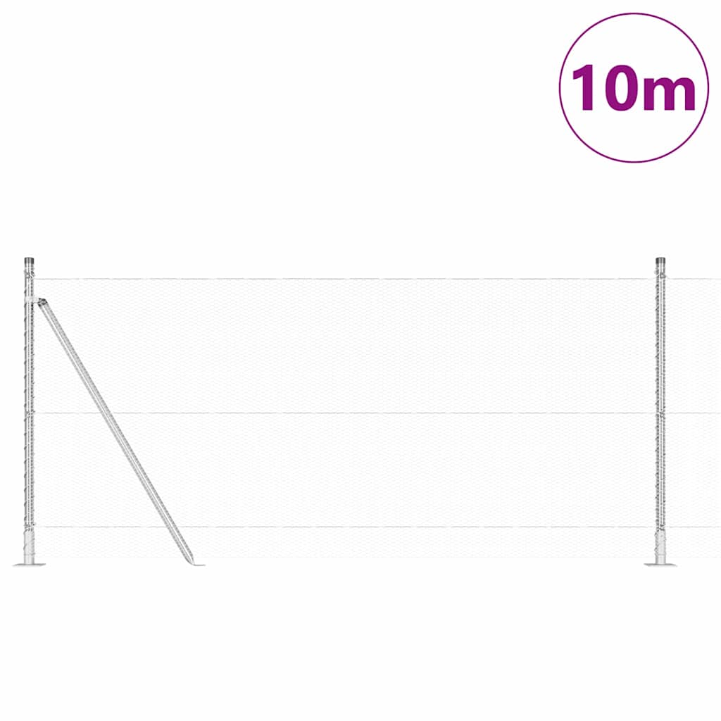 Geschweißter Drahtzaun mit Betonfundament 10 x 1 m (B x H)