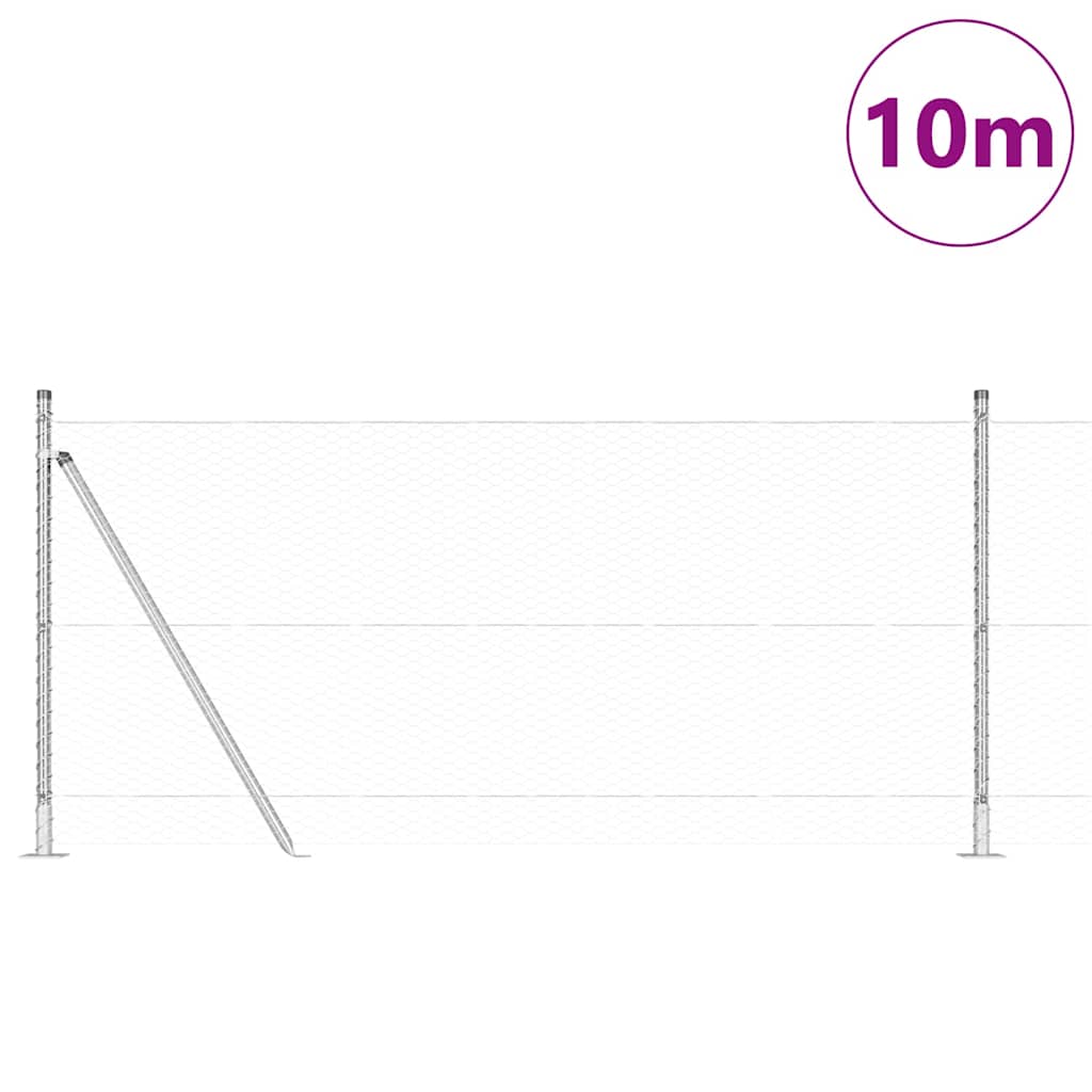 Geschweißter Drahtzaun mit Betonfundament 10 x 1 m (B x H)
