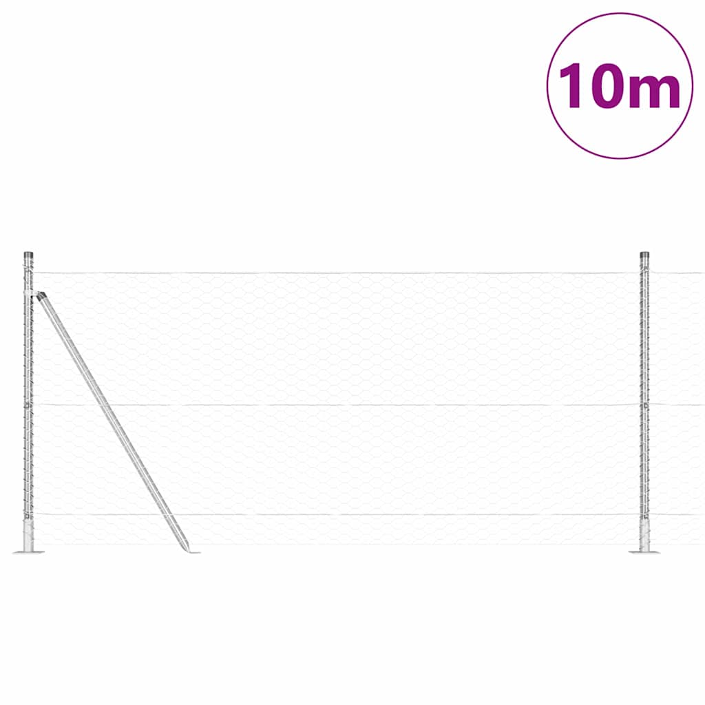 Geschweißter Drahtzaun mit Betonfundament 10 x 1 m (B x H)