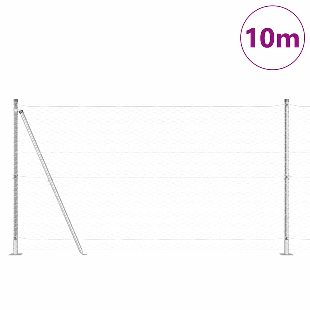 Geschweißter Drahtzaun mit Betonfundament 10 x 1,2 m (B x H)