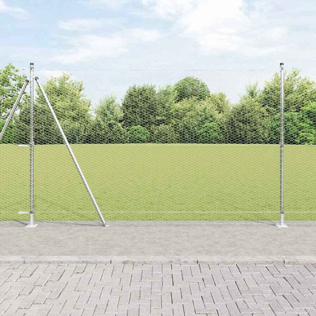 Geschweißter Drahtzaun mit Betonfundament 10 x 1,4 m (B x H)
