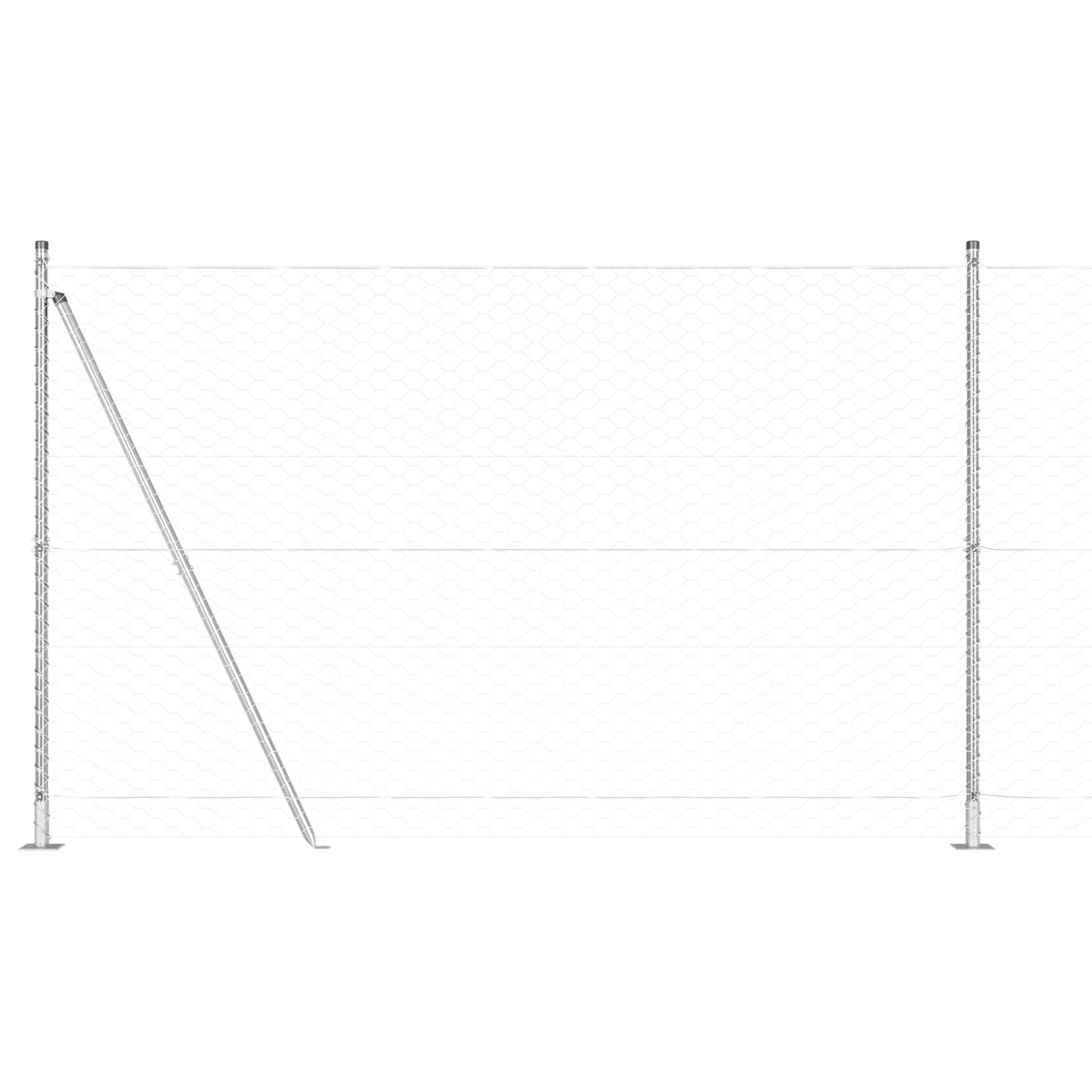 Geschweißter Drahtzaun mit Betonfundament 10 x 1,5 m (B x H)