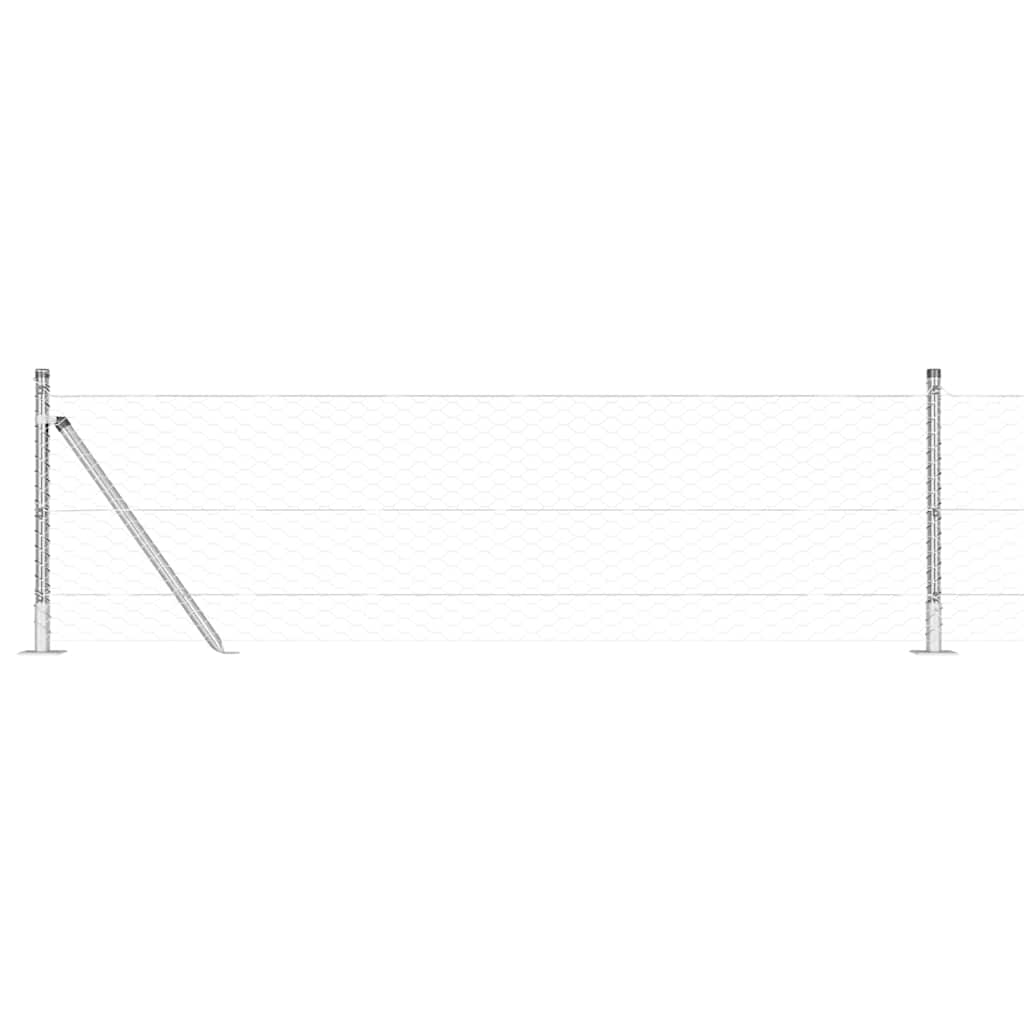 Geschweißter Drahtzaun mit Betonfundament 25 x 0,5 m (B x H)