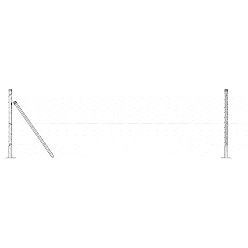 Geschweißter Drahtzaun mit Betonfundament 25 x 0,5 m (B x H)