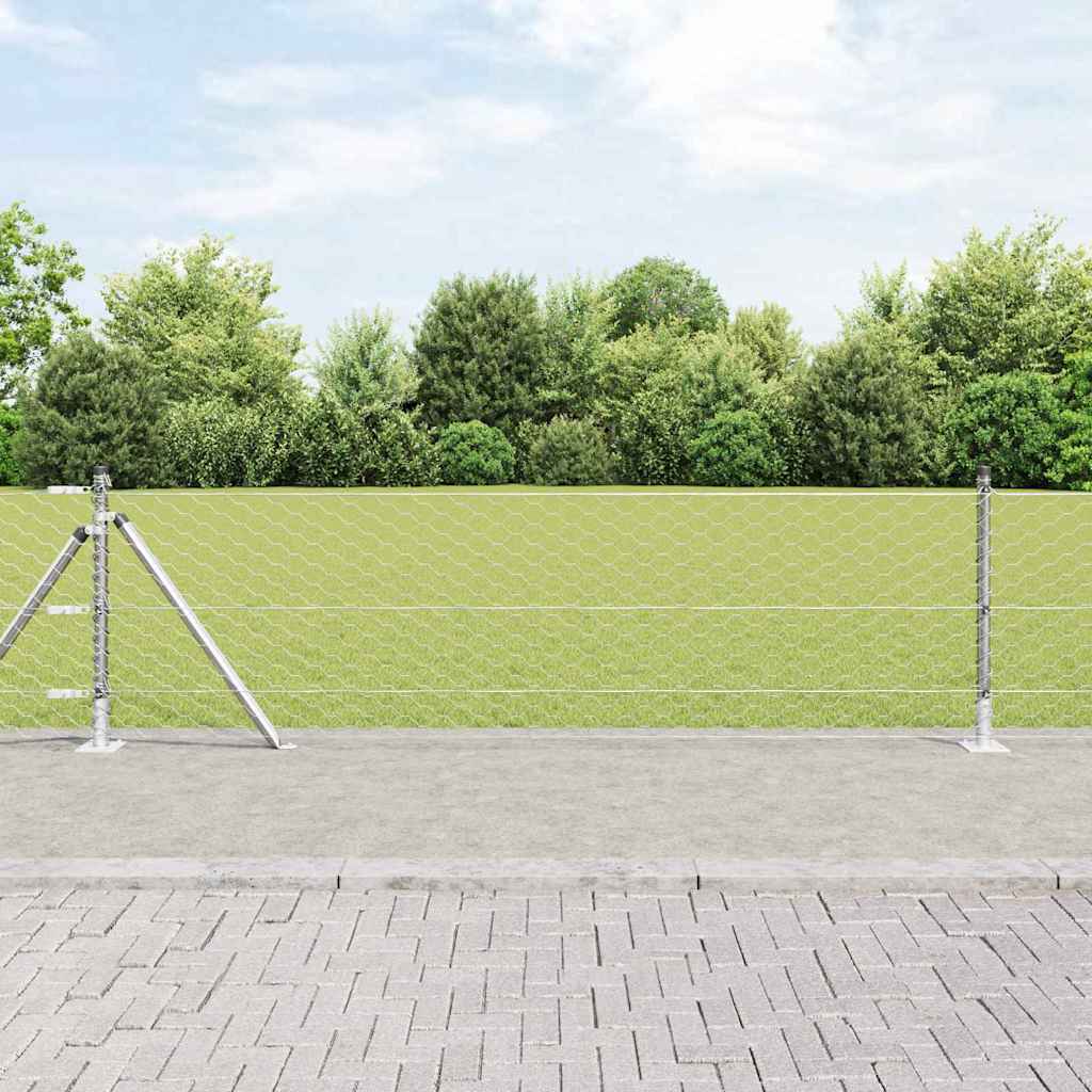 Geschweißter Drahtzaun mit Betonfundament 25 x 0,6 m (B x H)