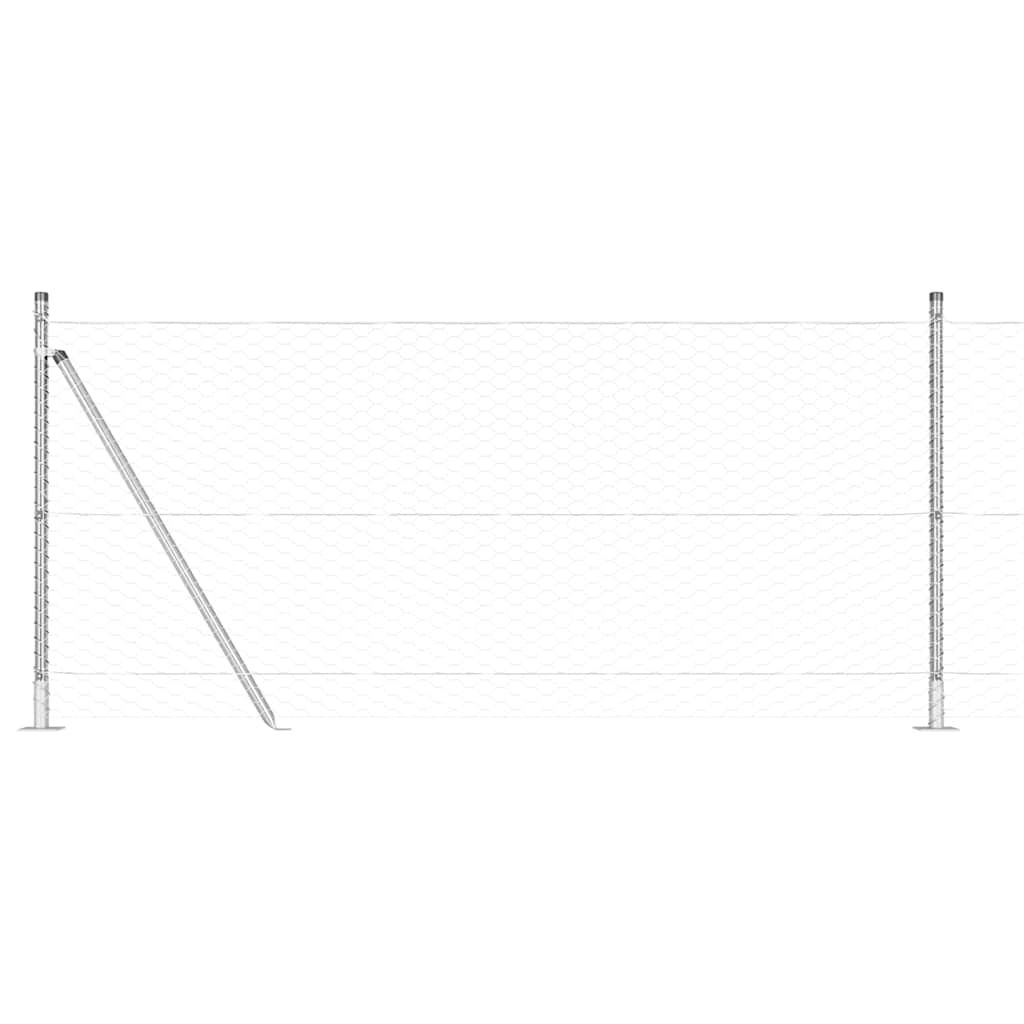 Geschweißter Drahtzaun mit Betonfundament 25 x 0,8 m (B x H)