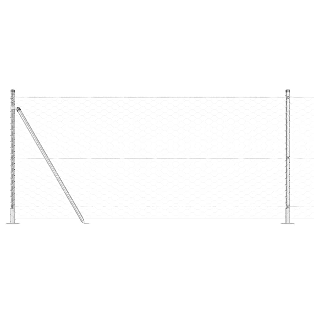 Geschweißter Drahtzaun mit Betonfundament 25 x 0,8 m (B x H)