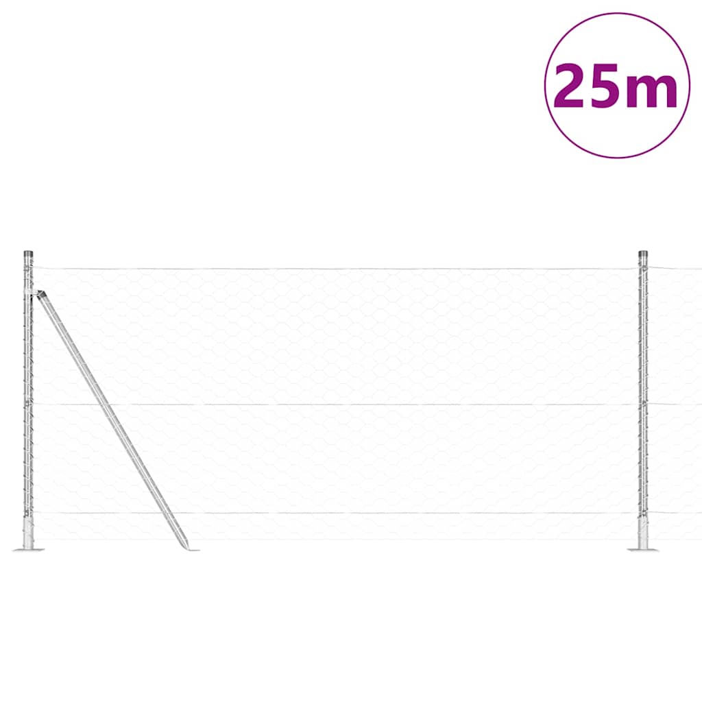 Geschweißter Drahtzaun mit Betonfundament 25 x 0,8 m (B x H)