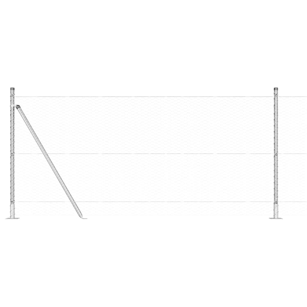 Geschweißter Drahtzaun mit Betonfundament 25 x 1 m (B x H)