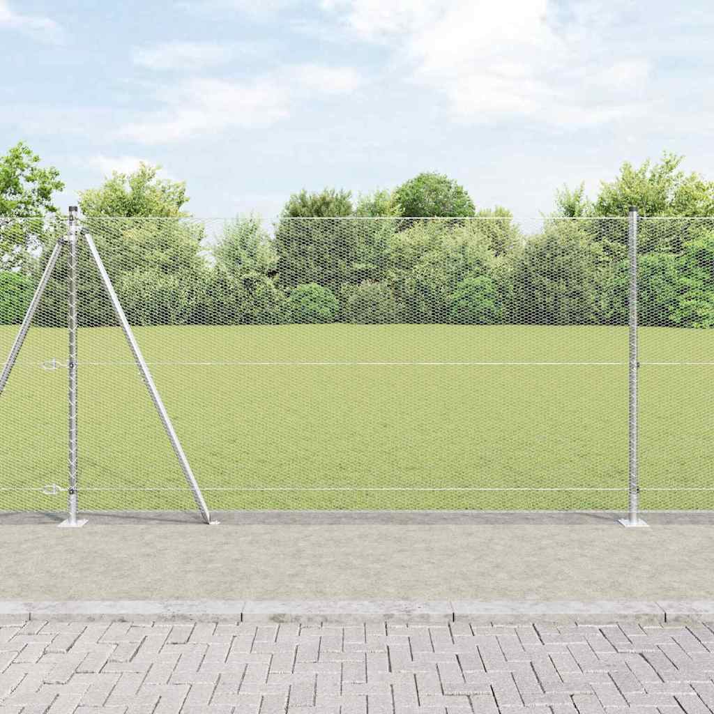 Geschweißter Drahtzaun mit Betonfundament 25 x 1,2 m (B x H)