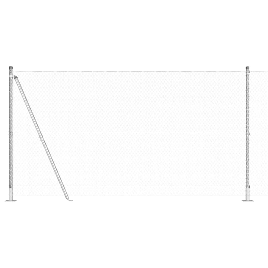Geschweißter Drahtzaun mit Betonfundament 25 x 1,2 m (B x H)