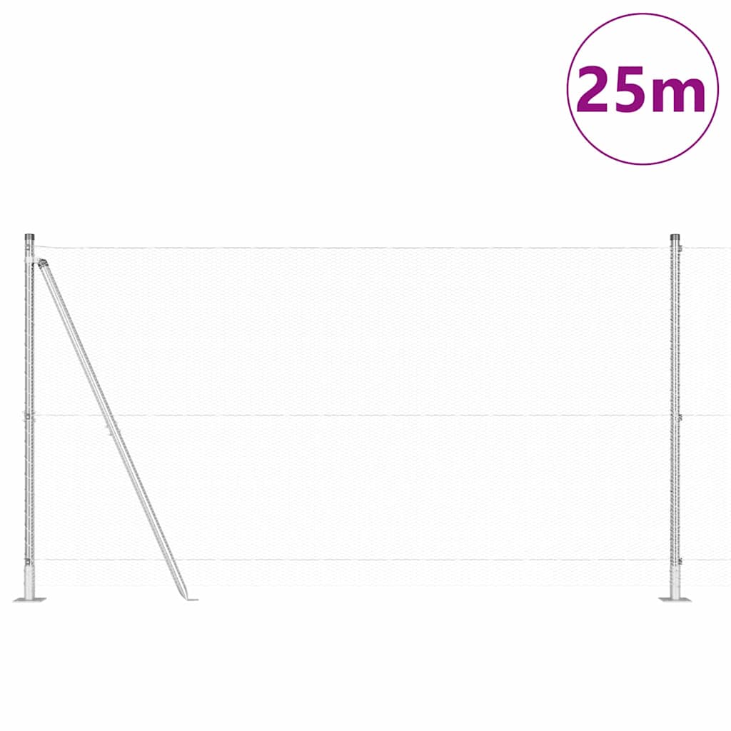 Geschweißter Drahtzaun mit Betonfundament 25 x 1,2 m (B x H)