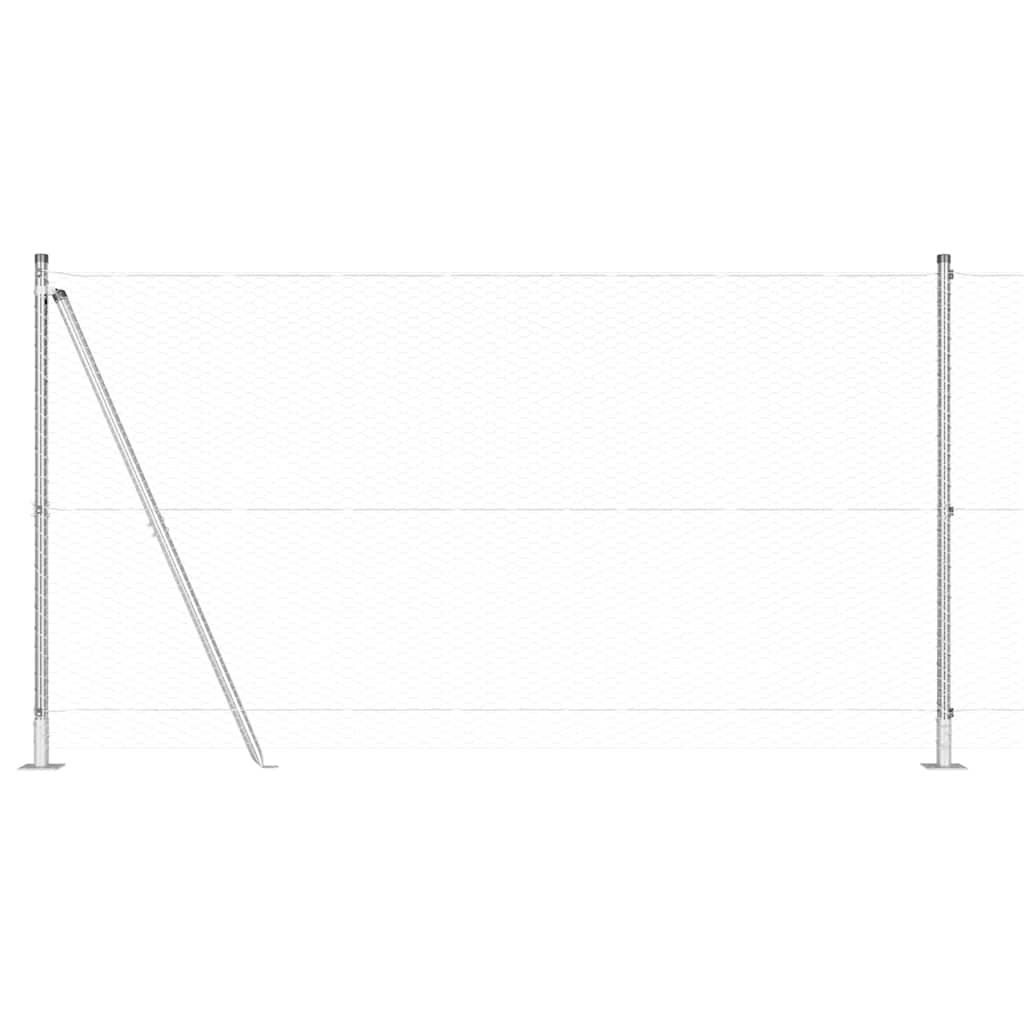 Geschweißter Drahtzaun mit Betonfundament 25 x 1,2 m (B x H)