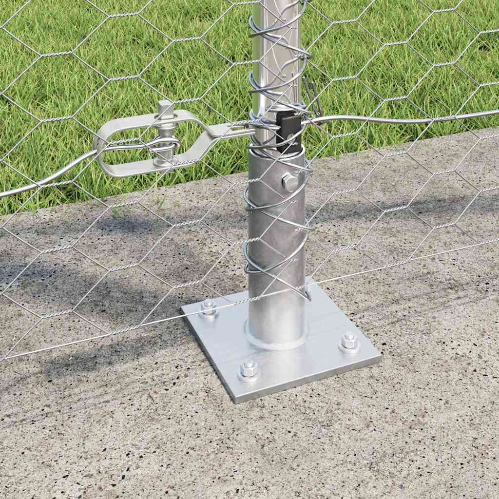 Geschweißter Drahtzaun mit Betonfundament 25 x 1,2 m (B x H)