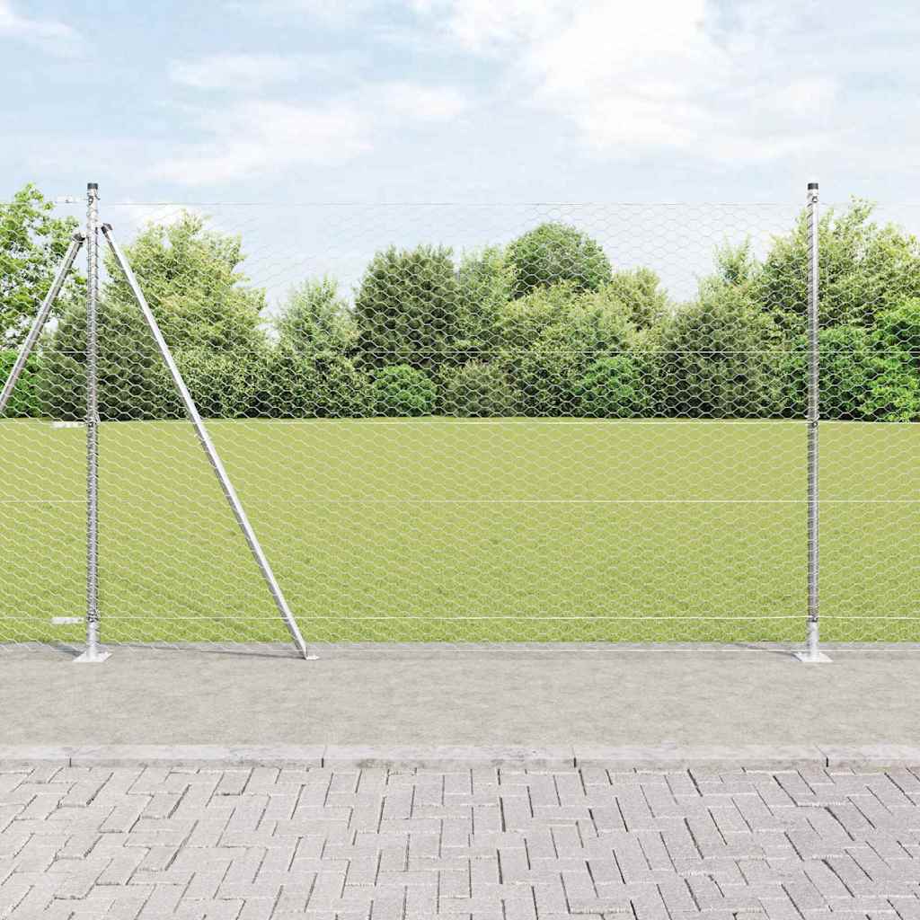 Geschweißter Drahtzaun mit Betonfundament 25 x 1,4 m (B x H)