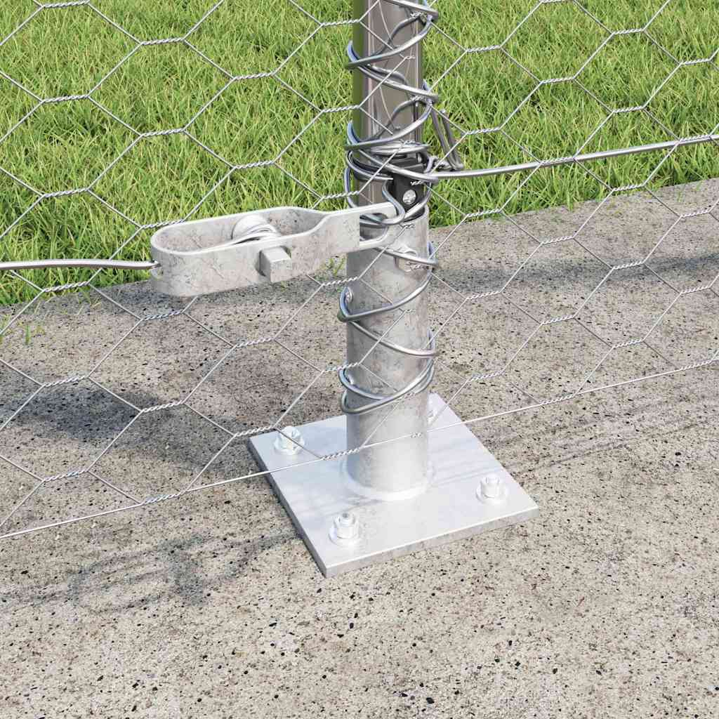 Geschweißter Drahtzaun mit Betonfundament 25 x 1,5 m (B x H)