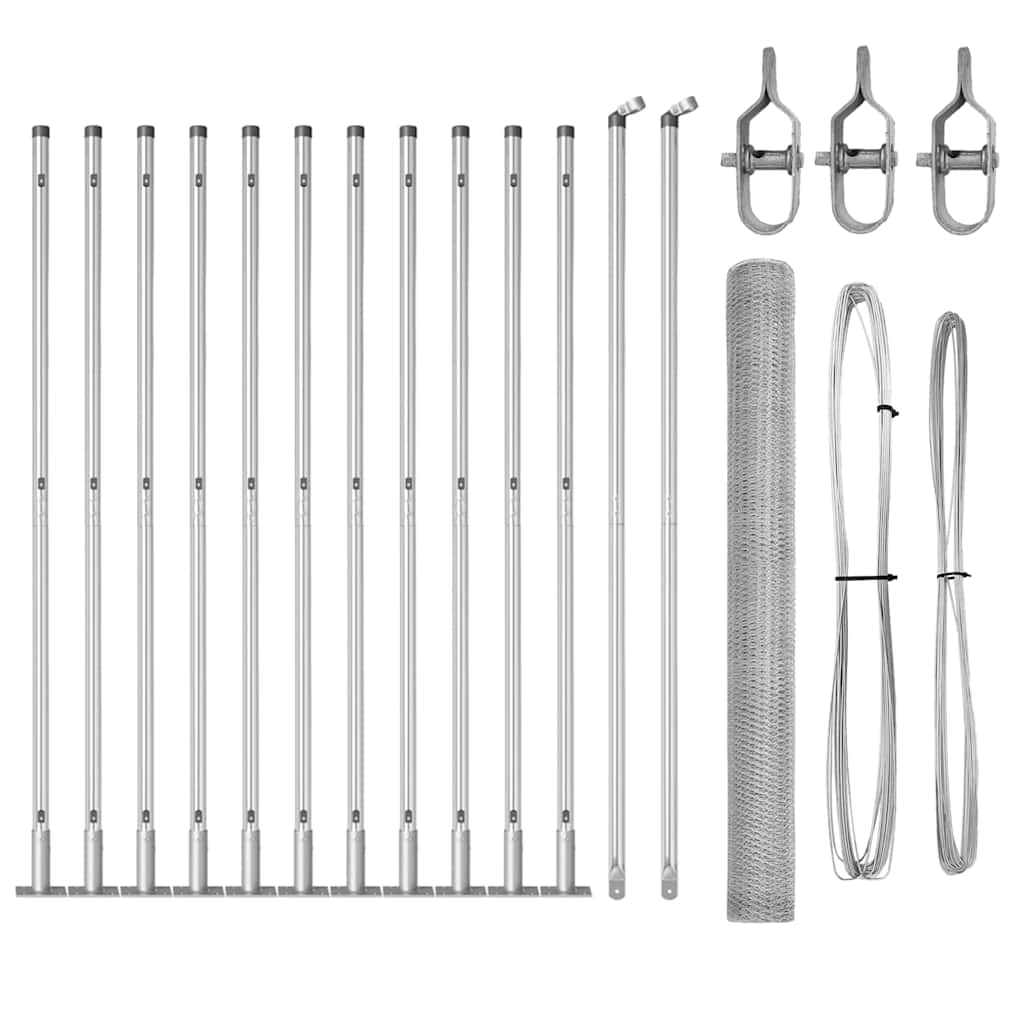 Geschweißter Drahtzaun mit Betonfundament 25 x 1,6 m (B x H)