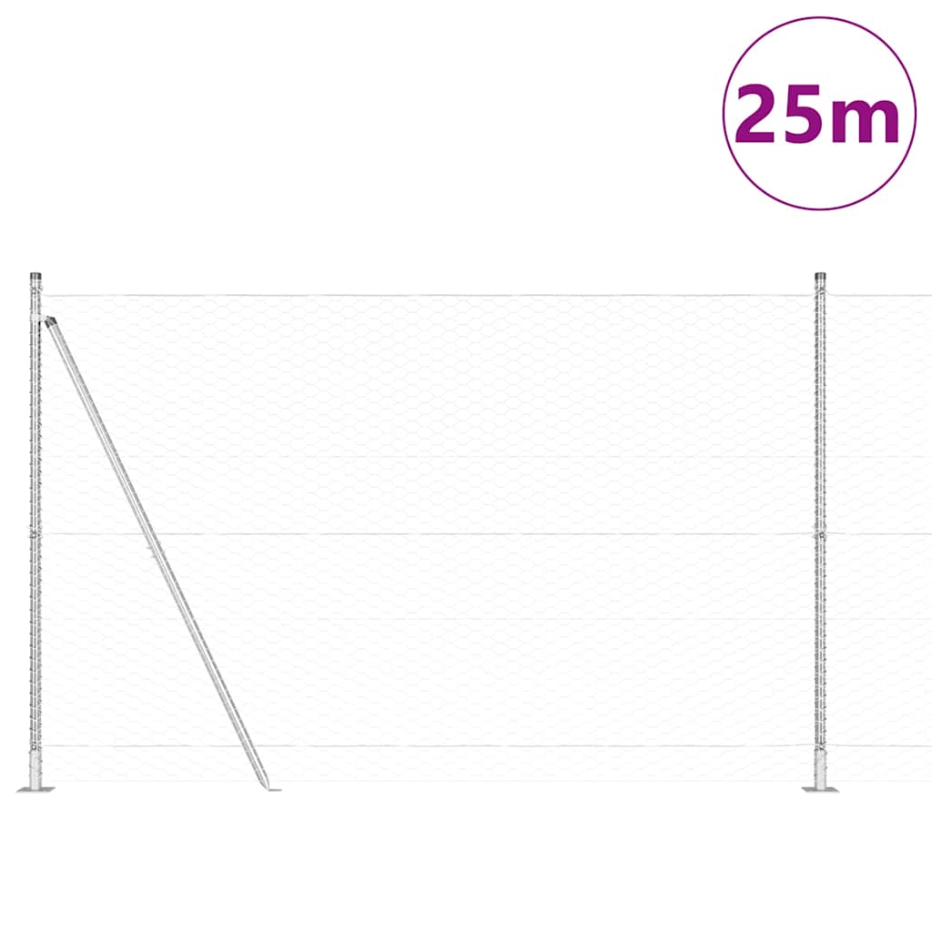 Geschweißter Drahtzaun mit Betonfundament 25 x 1,6 m (B x H)