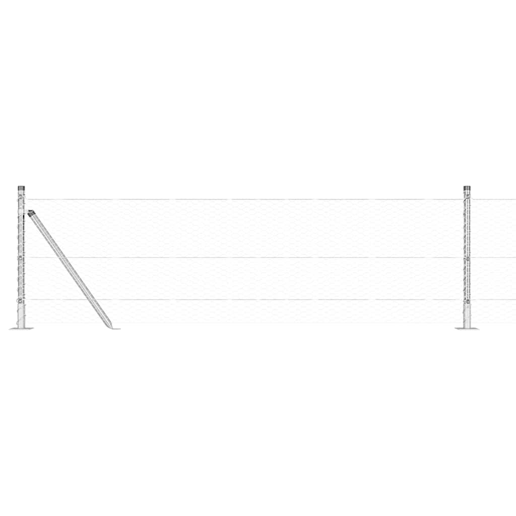 Geschweißter Drahtzaun mit Betonfundament 50 x 0,6 m (B x H)