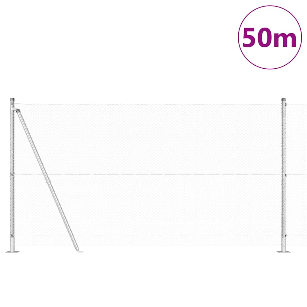 Geschweißter Drahtzaun mit Betonfundament 50 x 1,2 m (B x H)